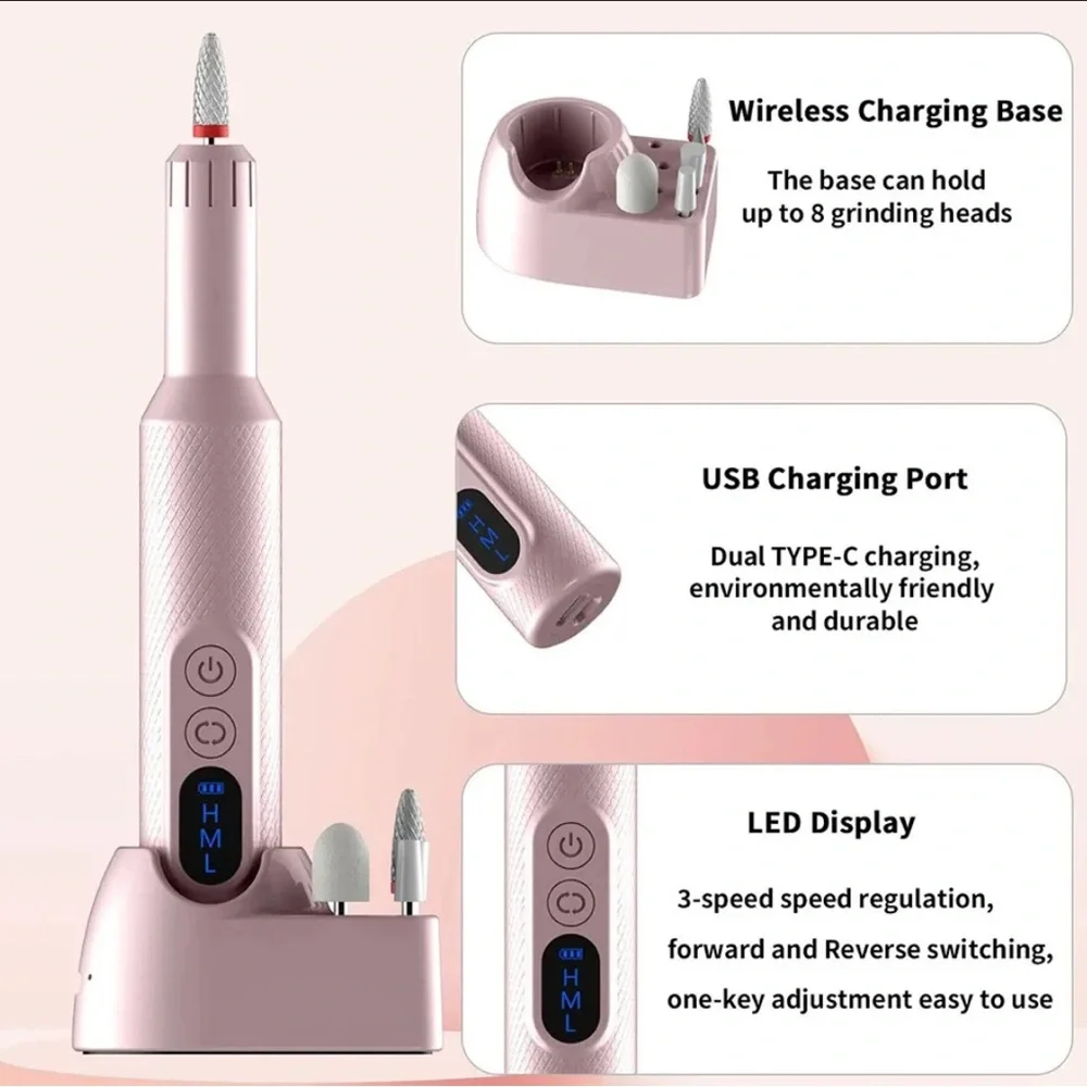 Purple Nail Drill Set